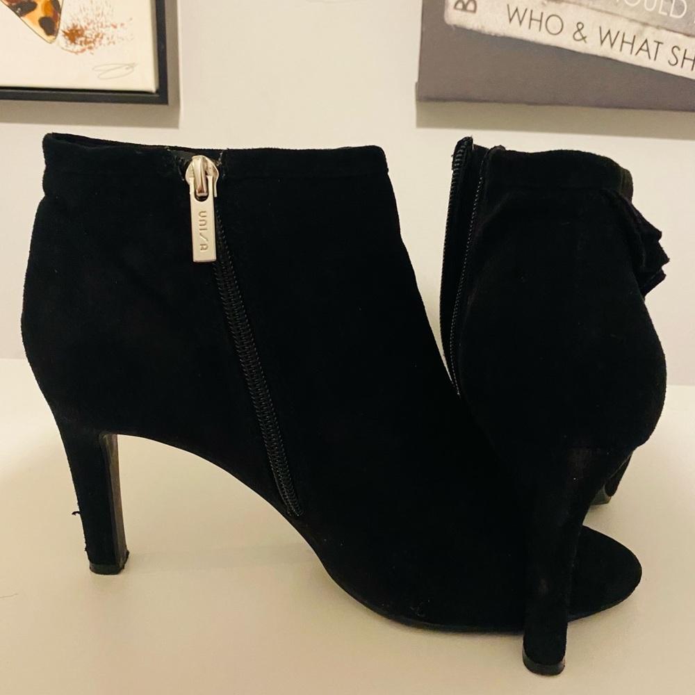 Black Ruffle Booties - Picture 2 of 4